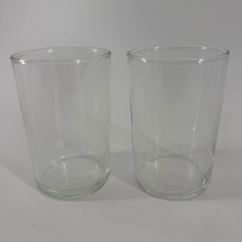 Unbranded Classic Juice Tumbler Set of 2 4in Clear Minimalist Glassware